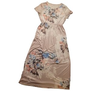 Boutique Beige Floral Maxi Dress XL